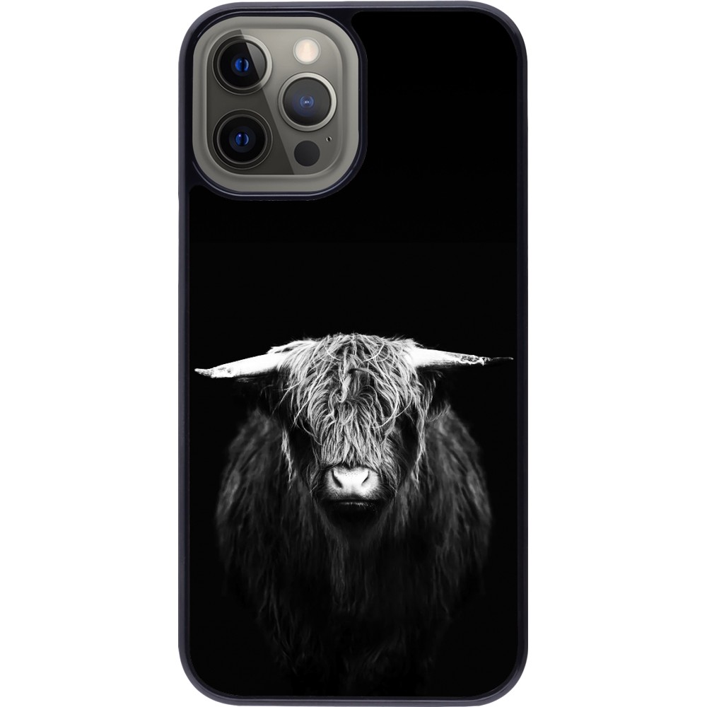 iPhone 12 Pro Max Case Hülle - Highland calf black