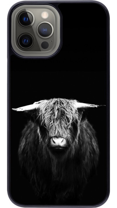 Coque iPhone 12 Pro Max - Highland calf black