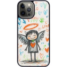 iPhone 12 Pro Max Case Hülle - Little Angel Sketch Love