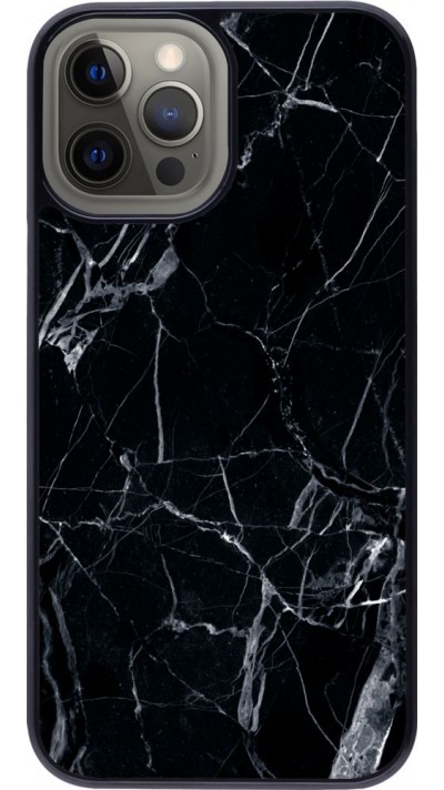 Hülle iPhone 12 Pro Max - Marble Black 01