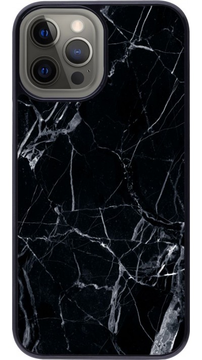 Coque iPhone 12 Pro Max - Marble Black 01