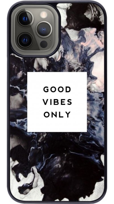 Coque iPhone 12 Pro Max - Marble Good Vibes Only