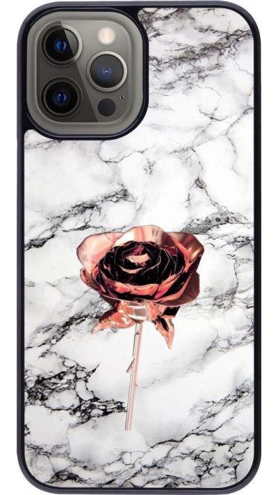 Coque iPhone 12 Pro Max - Marble Rose Gold
