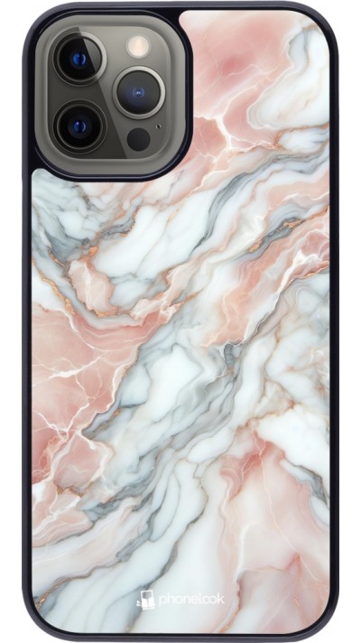 Coque iPhone 12 Pro Max - Marbre Rose Lumineux