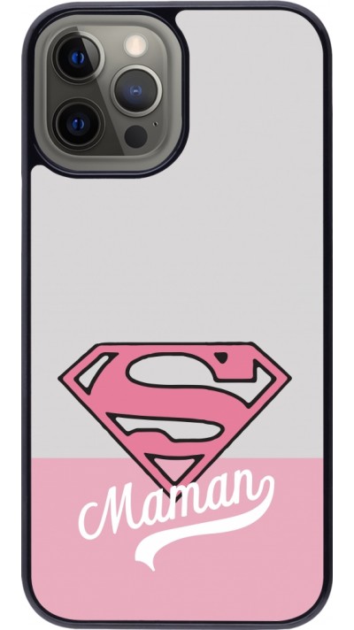 Coque iPhone 12 Pro Max - Mom 2024 Super hero maman