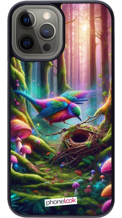 Coque iPhone 12 Pro Max - Oiseau Nid Forêt