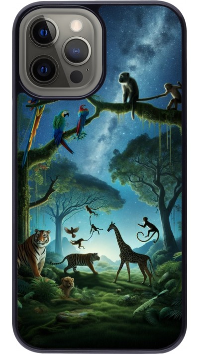 Coque iPhone 12 Pro Max - Paradis des animaux exotiques