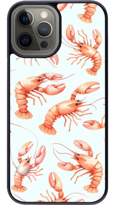 iPhone 12 Pro Max Case Hülle - Muster von pastellfarbenen Hummern
