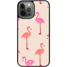 Hülle iPhone 12 Pro Max - Pink Flamingos Pattern