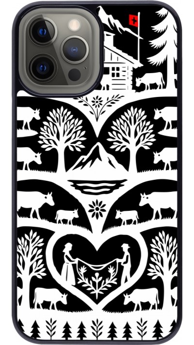 Coque iPhone 12 Pro Max - Poya Suisse 2 noir