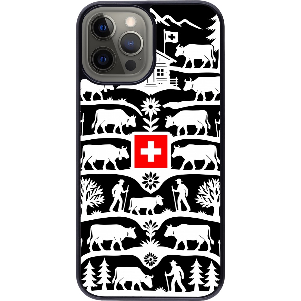 Coque iPhone 12 Pro Max - Poya Suisse 3 noir