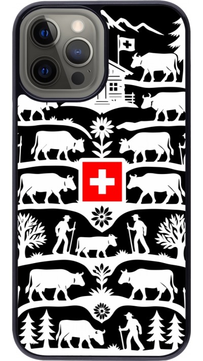 Coque iPhone 12 Pro Max - Poya Suisse 3 noir