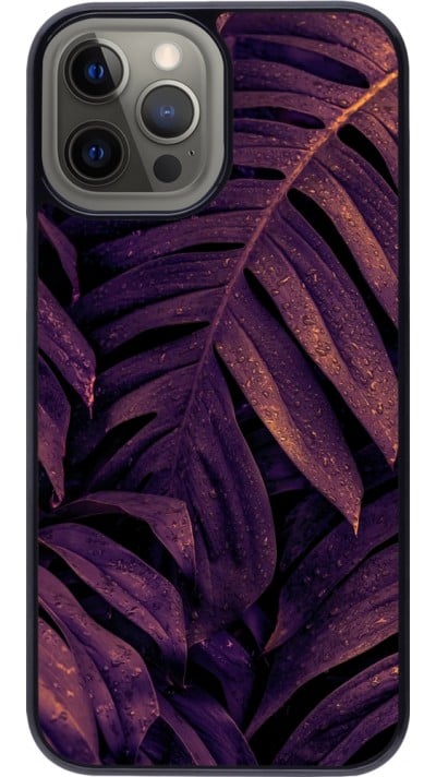 Coque iPhone 12 Pro Max - Purple Light Leaves