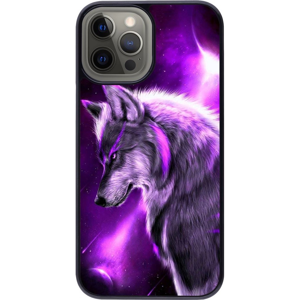 Coque iPhone 12 Pro Max - Purple Sky Wolf