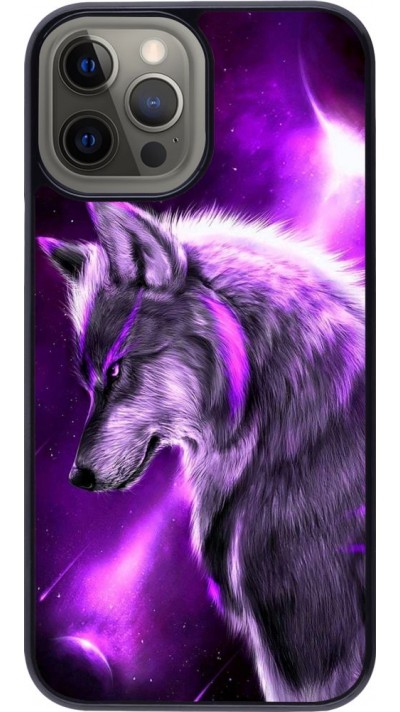 Coque iPhone 12 Pro Max - Purple Sky Wolf