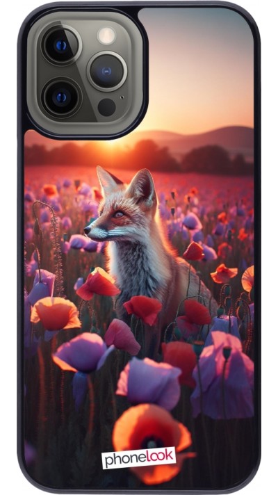 iPhone 12 Pro Max Case Hülle - Purpurroter Fuchs bei Dammerung