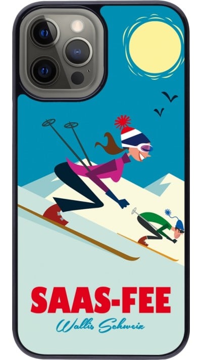 Coque iPhone 12 Pro Max - Saas-Fee Ski Downhill