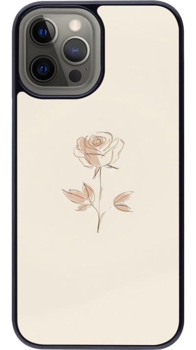iPhone 12 Pro Max Case Hülle - Rosa Sand Minimalistisch