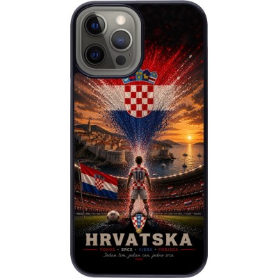 iPhone 12 Pro Max Case Hülle - Fussball Kroatien splash 2026