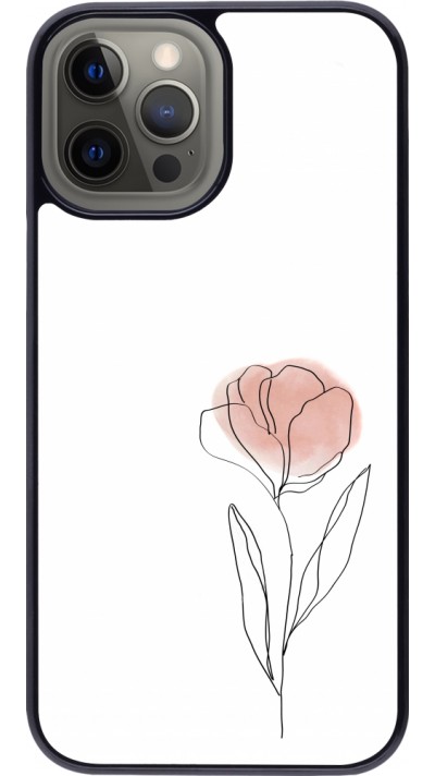 iPhone 12 Pro Max Case Hülle - Spring 23 minimalist flower