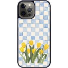 iPhone 12 Pro Max Case Hülle - Blue vichy tulips Spring 2026