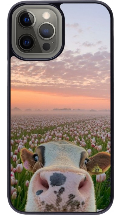 iPhone 12 Pro Max Case Hülle - Cow with tulips Spring 2026