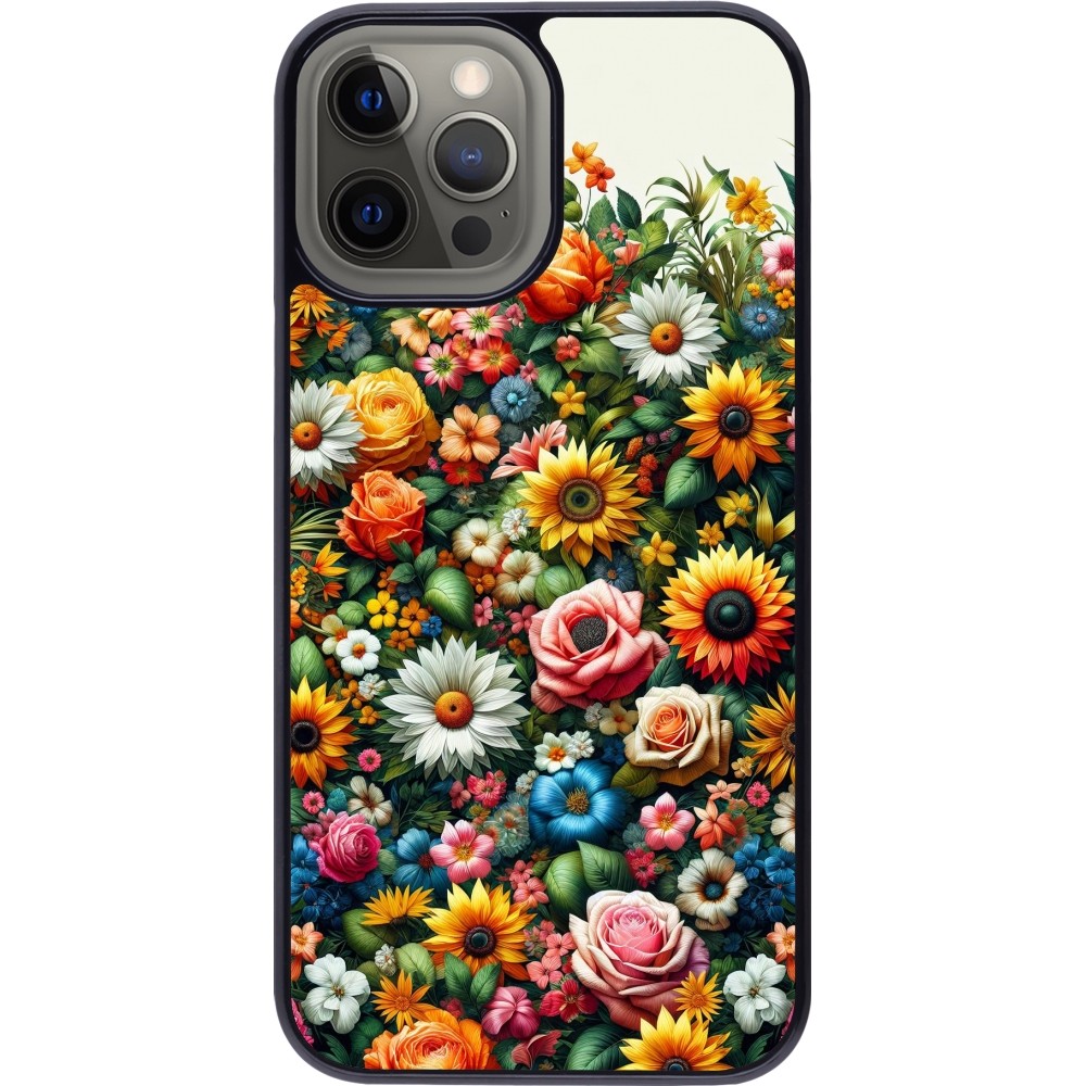 iPhone 12 Pro Max Case Hülle - Sommer Blumenmuster