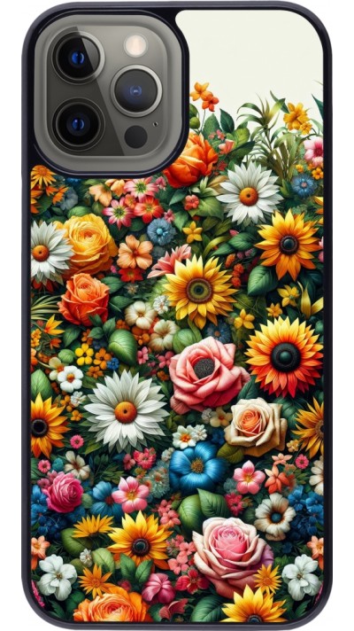iPhone 12 Pro Max Case Hülle - Sommer Blumenmuster