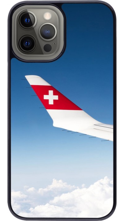 iPhone 12 Pro Max Case Hülle -  Schweizer Nationalfeiertag Sky Swiss Flag