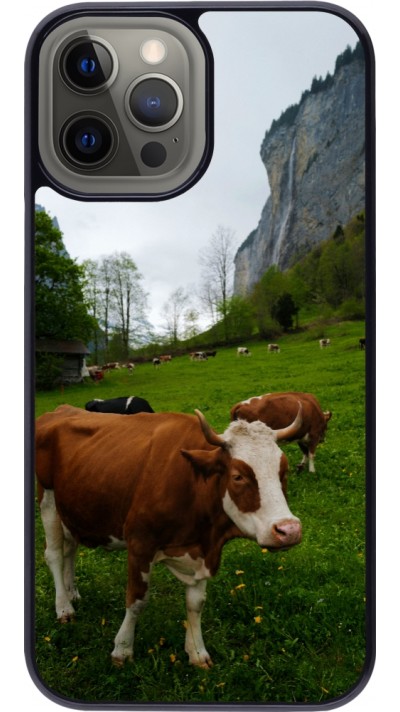 iPhone 12 Pro Max Case Hülle -  Nationalfeiertag Schweiz Kühe