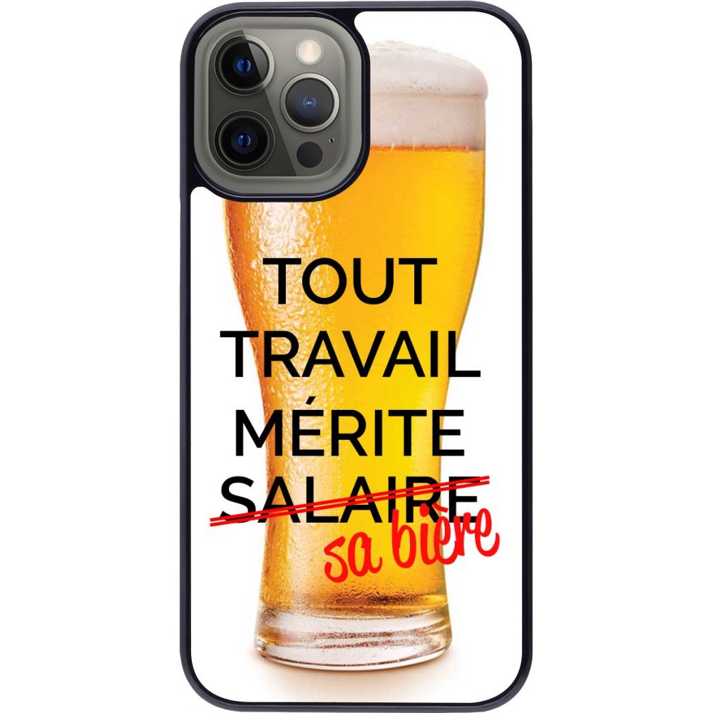 Coque iPhone 12 Pro Max - Tout travail mérite sa bière