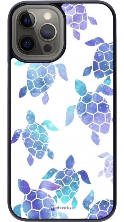 Hülle iPhone 12 Pro Max - Turtles pattern watercolor