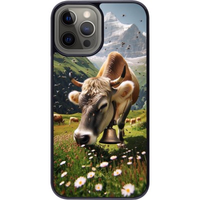iPhone 12 Pro Max Case Hülle - Kuh Berg Wallis