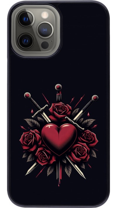 iPhone 12 Pro Max Case Hülle - Valentine 2024 gothic love