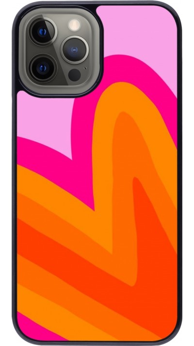 Coque iPhone 12 Pro Max - Valentine 2024 heart gradient