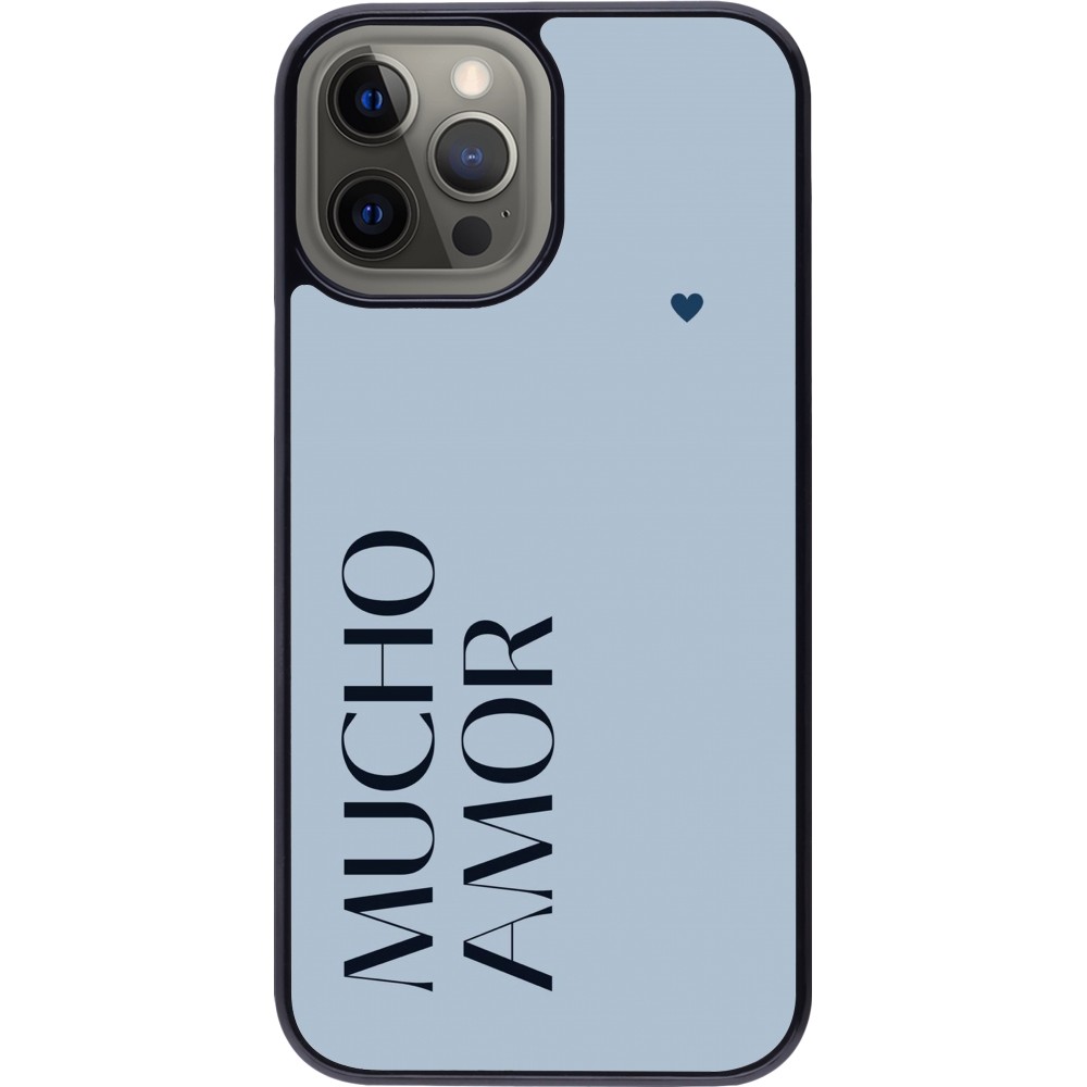 iPhone 12 Pro Max Case Hülle - Valentine 2024 mucho amor azul