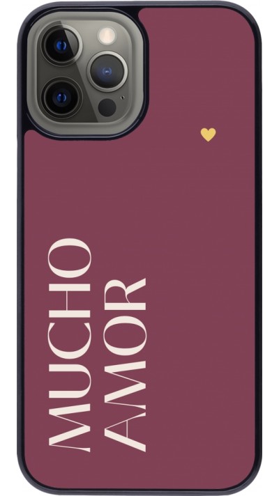Coque iPhone 12 Pro Max - Valentine 2024 mucho amor rosado