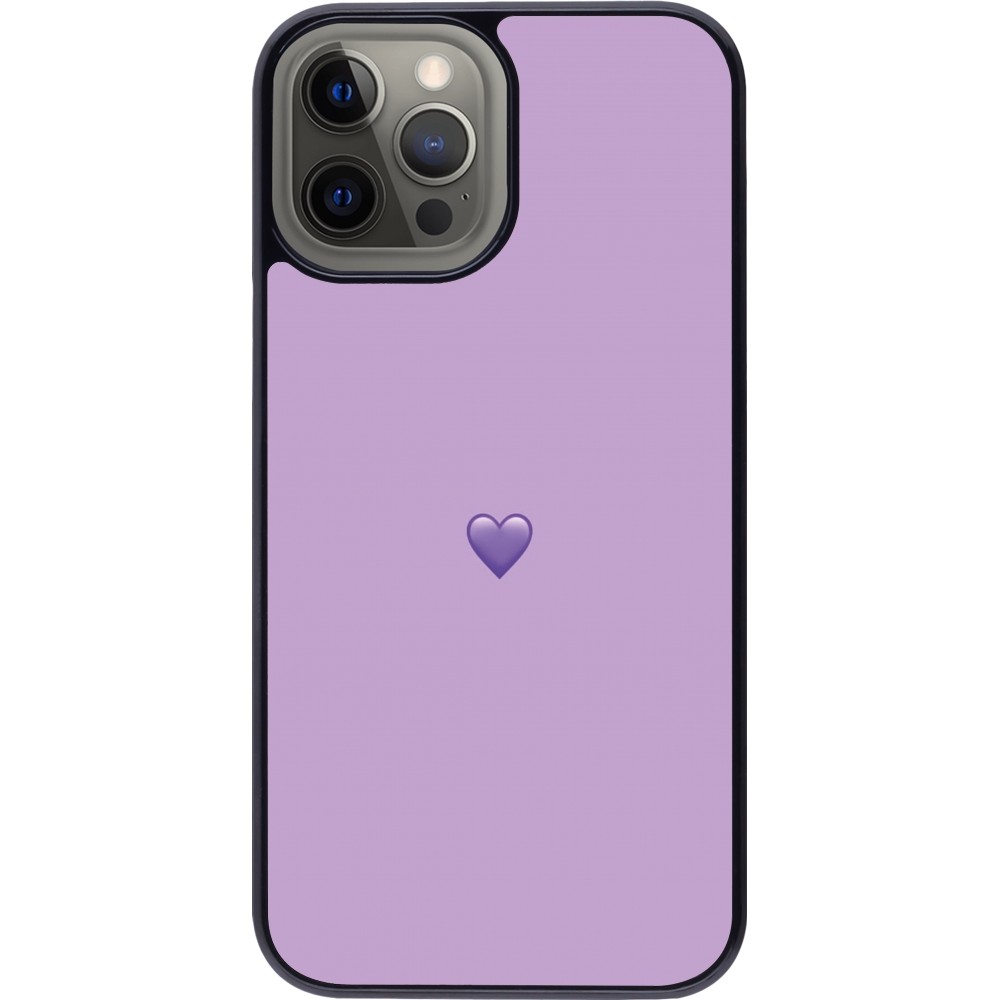 iPhone 12 Pro Max Case Hülle - Valentine 2023 purpule single heart