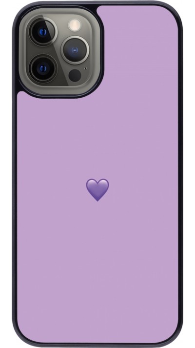 Coque iPhone 12 Pro Max - Valentine 2023 purpule single heart