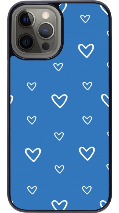 Coque iPhone 12 Pro Max - Valentine 2023 blue hearts
