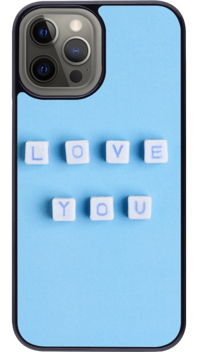Coque iPhone 12 Pro Max - Valentine 2023 blue love you