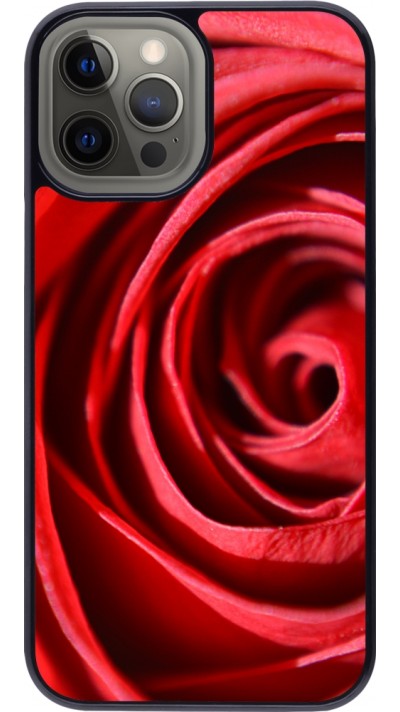 Coque iPhone 12 Pro Max - Valentine 2023 close up rose