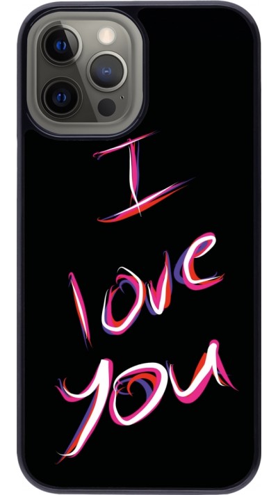 Coque iPhone 12 Pro Max - Valentine 2023 colorful I love you