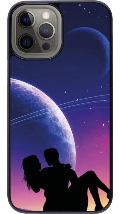 Coque iPhone 12 Pro Max - Valentine 2023 couple love to the moon