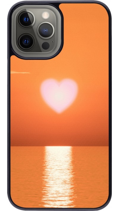 Coque iPhone 12 Pro Max - Valentine 2023 heart orange sea