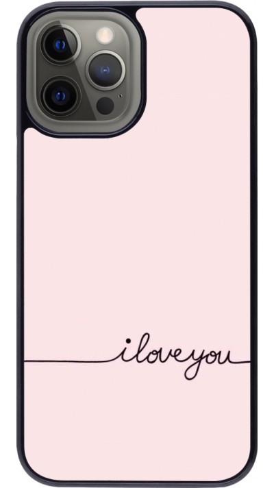 Coque iPhone 12 Pro Max - Valentine 2023 i love you writing