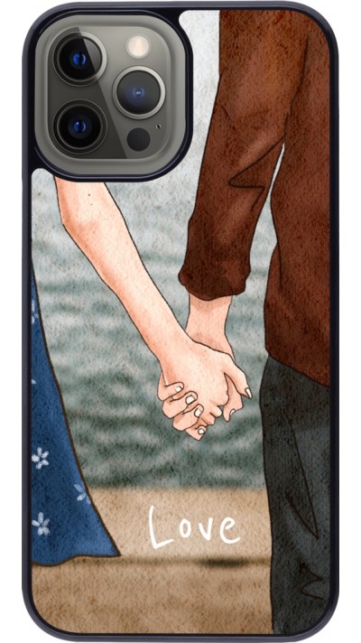 Coque iPhone 12 Pro Max - Valentine 2023 lovers holding hands