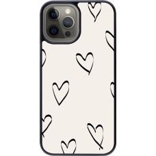 iPhone 12 Pro Max Case Hülle - Valentine 2023 minimalist hearts