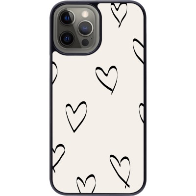 iPhone 12 Pro Max Case Hülle - Valentine 2023 minimalist hearts