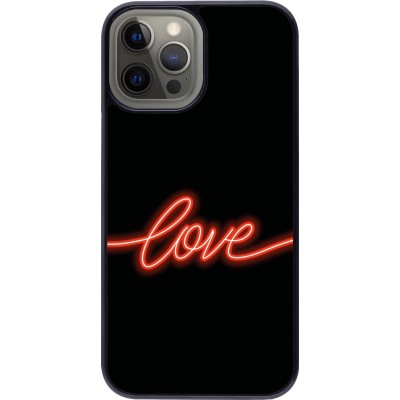 iPhone 12 Pro Max Case Hülle - Valentine 2023 neon love